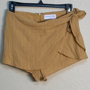 American Threads Mustard Yellow Wrap Skort